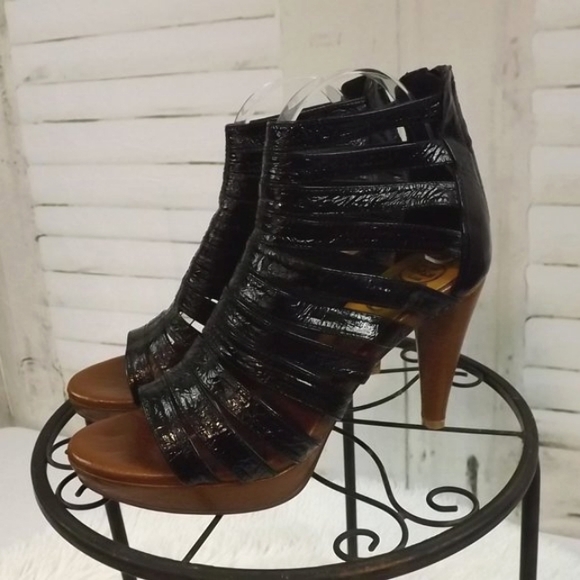 Jeffrey Campbell Marly Black & Brown Ibiza Gladiator Platform Heels, Siz… - Picture 7 of 7